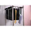 Panier à linge noir et blanc, 3 niveaux, 4 sacs amovibles, imperméable, panier de niveau construction avec construction en fer stable détachable, maison ordonnée