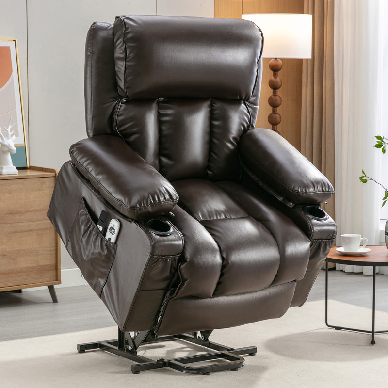 Power Electric Massage Lift Lounge Chair, Brown