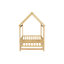Lit en bois pour lit simple avec structure de toit, garde-corps de sécurité-165406667-165406660