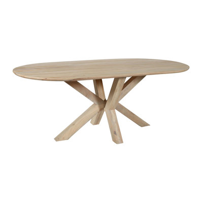 Smooth Oak Mango Wood Dining Table