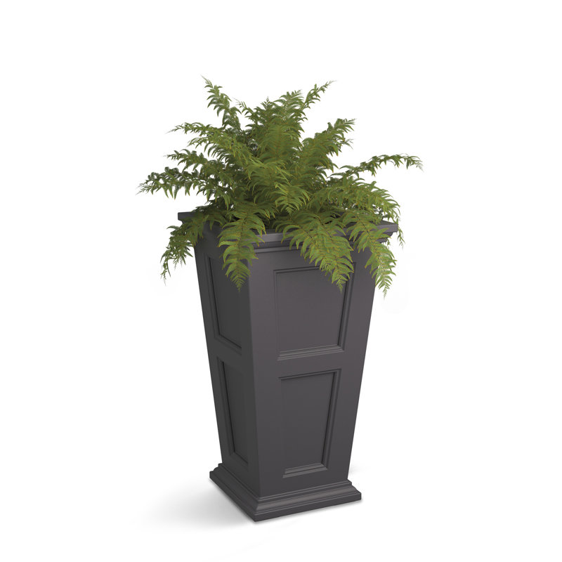 Anastasiya Polyethylene Pot Planter, Graphite Gray