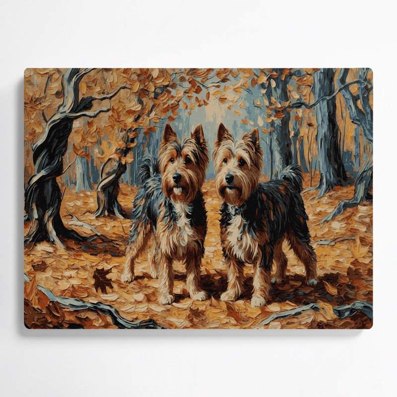Chiens, art mural brun en métal Spinone Italiano, H 20 po x l 30 po
