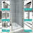 36" - 37.35" W x 72" H Bi-Fold Frameless Glass Shower Door with Clear Tempered Glass-100674019