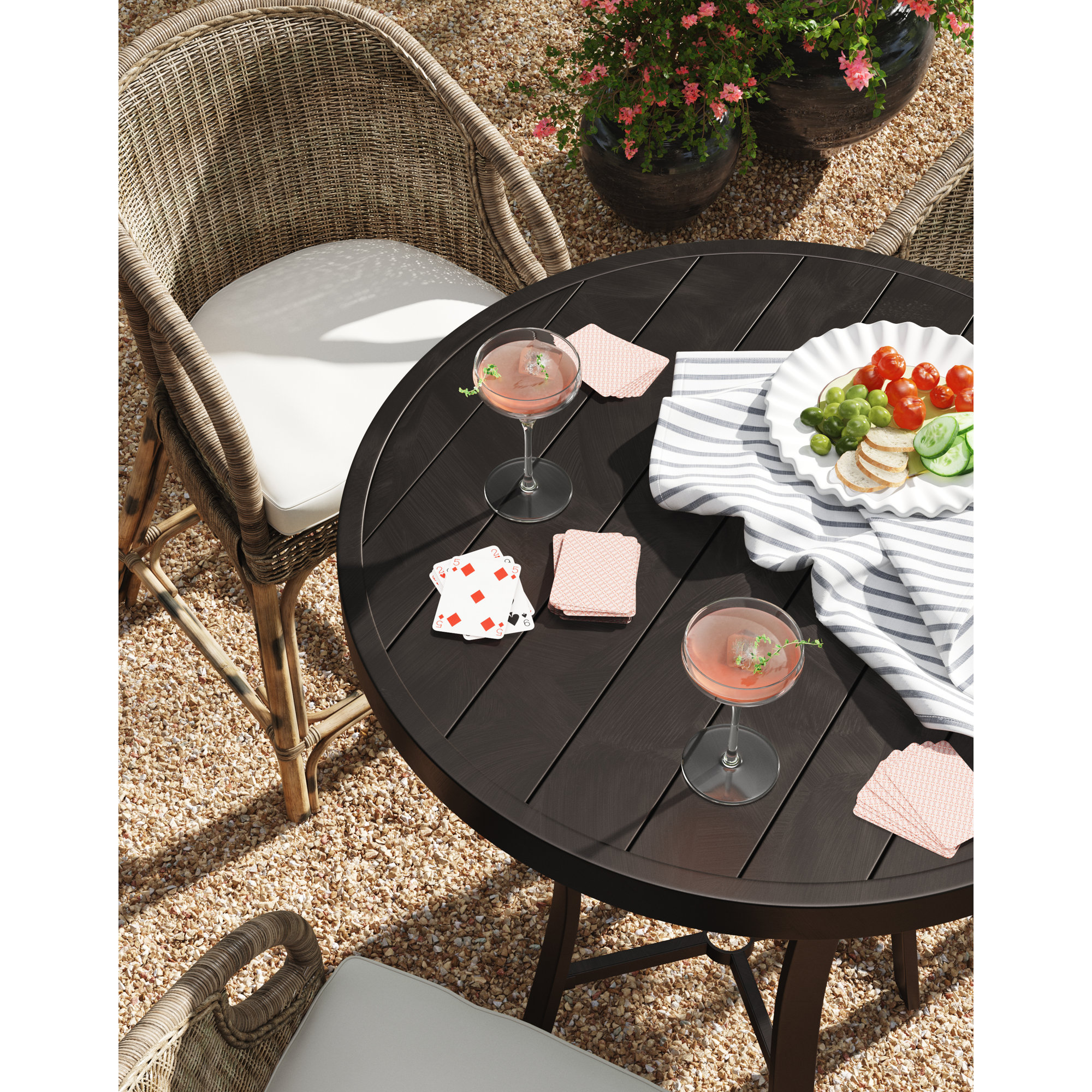 Enora 20" Table Cotton Napkin, Navy Blue