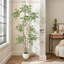 Arbre Nandina artificiel 5/6 / 7ft en pot - Faux plante de sol avec pot de fleurs blanc pour la décoration de bureau personnel-1096903633