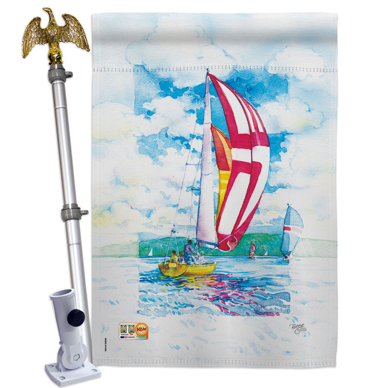 Ensemble de drapeaux en polyester 40 x 28 po Sail Sail House