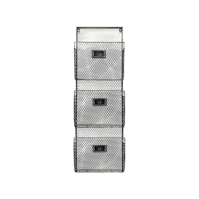 Metal Hanging File Folder Racks, Pewter