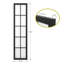 Double System Sliding Door with Black Frame Frosted Glass-133347405-133347408