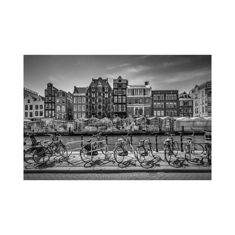 Amsterdam Singel with Flower Market 1 Piece Wrapped Canvas Painting, 66.04 cm H x 45.72 cm W x 3.175 cm D