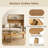 Oak Wood Free Form Coffee Side Table For Living Room Décor
