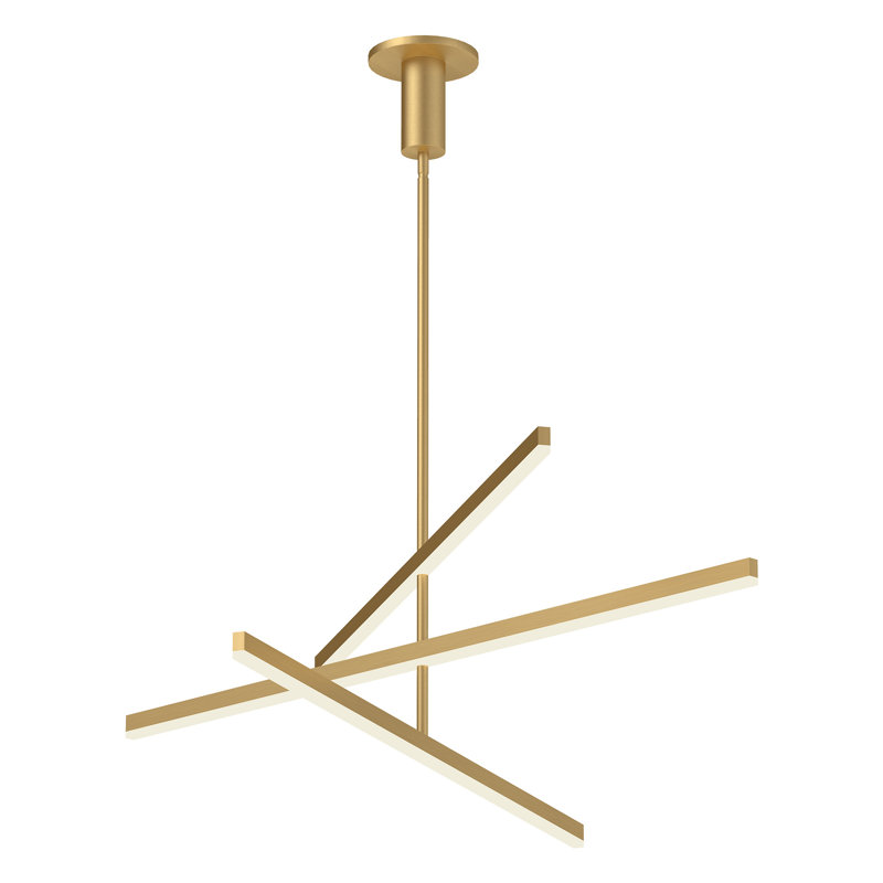 Vega 3 - Light LED Pendant, Gold, 16.5" H x 56" W x 56" D