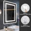 Miroir de salle de bain à DEL sans cadre 38 x 38 pouces, miroir intelligent