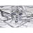 Ahnika 26 Inch Silver Chrome Finish 6 Light, 3 Blade Ceiling Fan with Remote