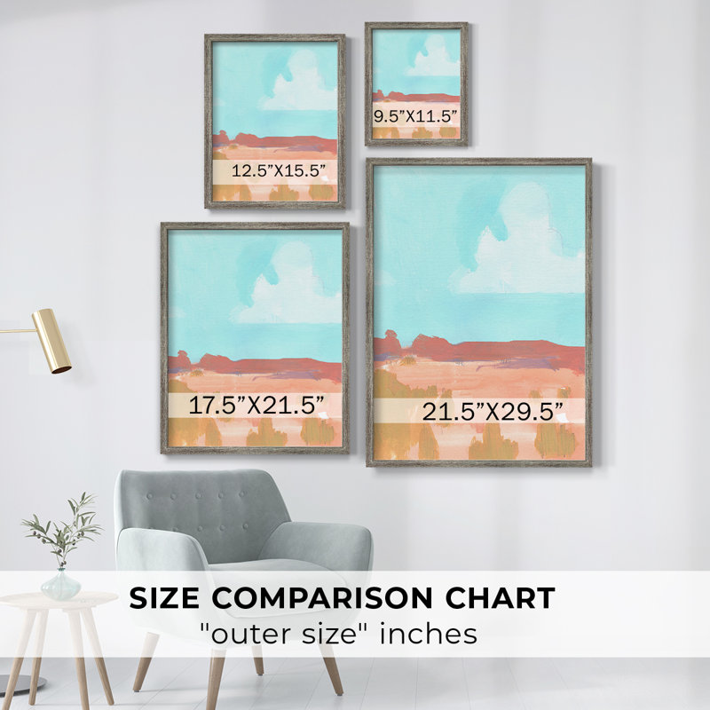 Wide Open Spaces I Framed Print - Solid Wood, 15" H x 12" W