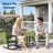 Set of 4 HDPE Outdoor Rocking Adirondack Chairs with 2 Side Tables, Poly High Back, 350 lbs Capacity All-Weather Patio Rockers for Front Porch, Garden-1791452646