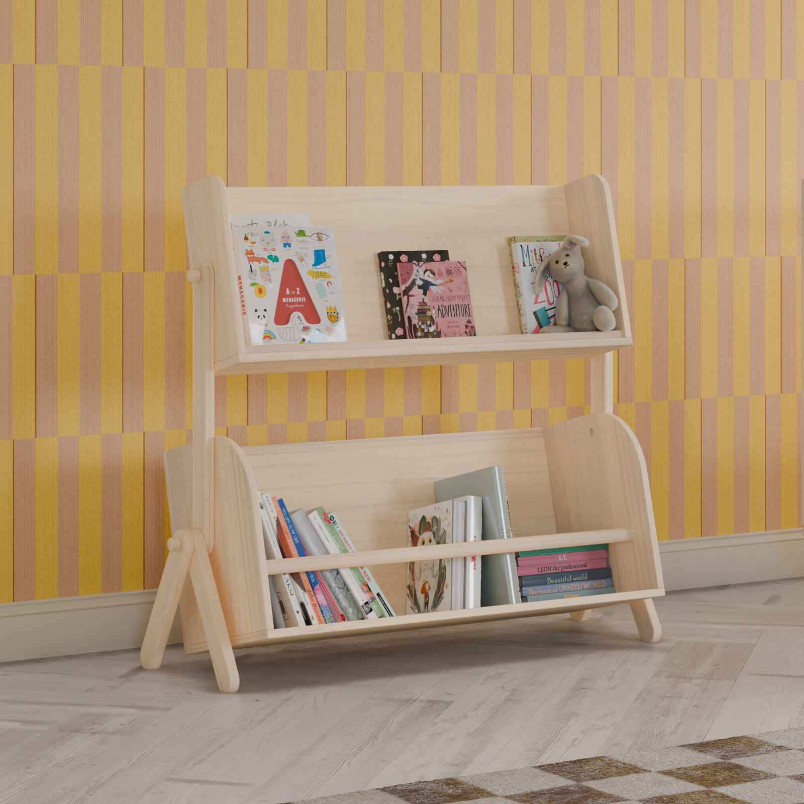 Tally Storage Bookcase, Washed Natural