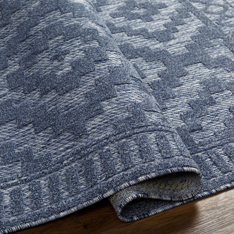 Tapis Goldring bleu, Rectangle 5 pi 3 po x 7 pi