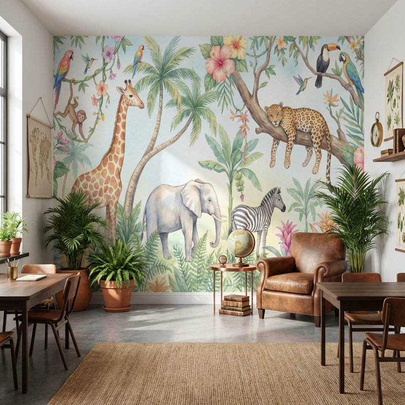 Papier peint Jungle, Non-Woven Nonpasted, 200 po x 120 po