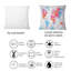 Rectangle, carte du monde en rose et bleu - Coussin décoratif imprimé moderne