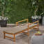 Chaise longue Hampton Wood + Wicker avec dossier réglable à 5 positions