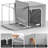 Large Storage Box Two-Compartment Foldable with Window & Handles - Single Piece-502060517