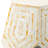 18x18x21" Hexagonal Capes  Stool, Cream/Yellow