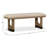 Upholstered Backless Bench With U-Shaped Legs