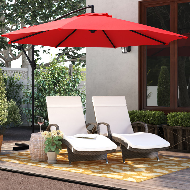 Parasol en porte-à-faux 10 po Iyanna, Rouge