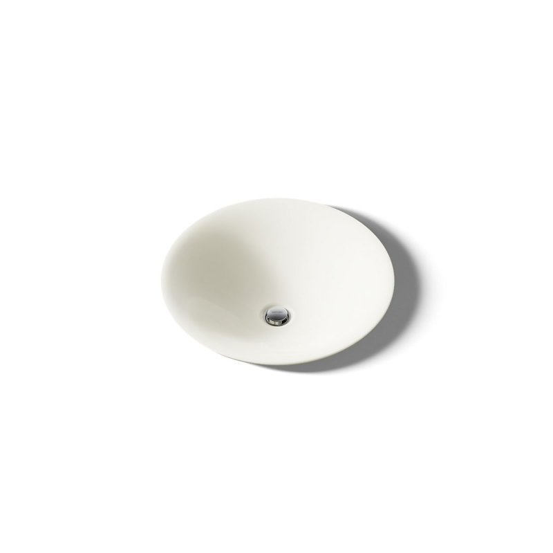 Carillon Circular Vessel Bathroom Sink, Biscuit
