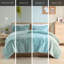 Édredon bleu simple / simple TG avec fourrure à poils longs-119384131-119384133