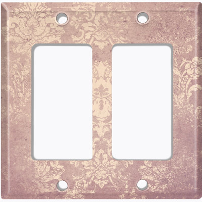 Patterned 2 - Gang Toggle Light Switch Standard Wall Plate