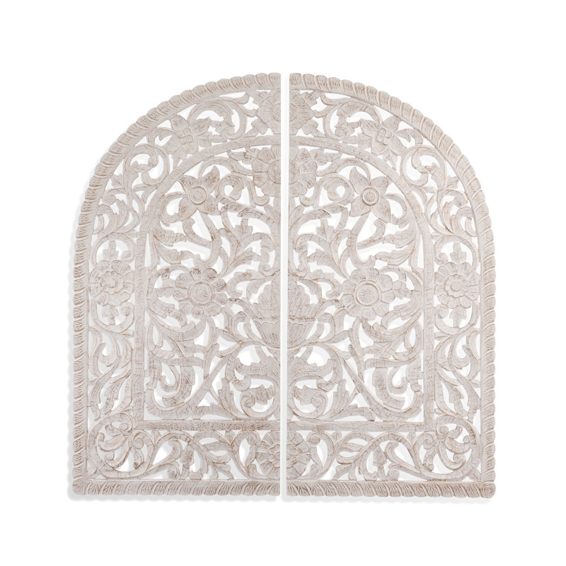 Handmade Floral Cutout Arched Wall Decor Set