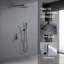 Ensemble de robinet de douche mural avec pomme de douche à effet pluie 10 "et robinet de douche à main