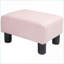 Petit repose-pieds repose-pieds, repose-pieds en lin rose pour salon | Bois | Compact-655262726