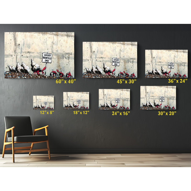 Impression sur toile Banksy, H 16 po x l 24 po