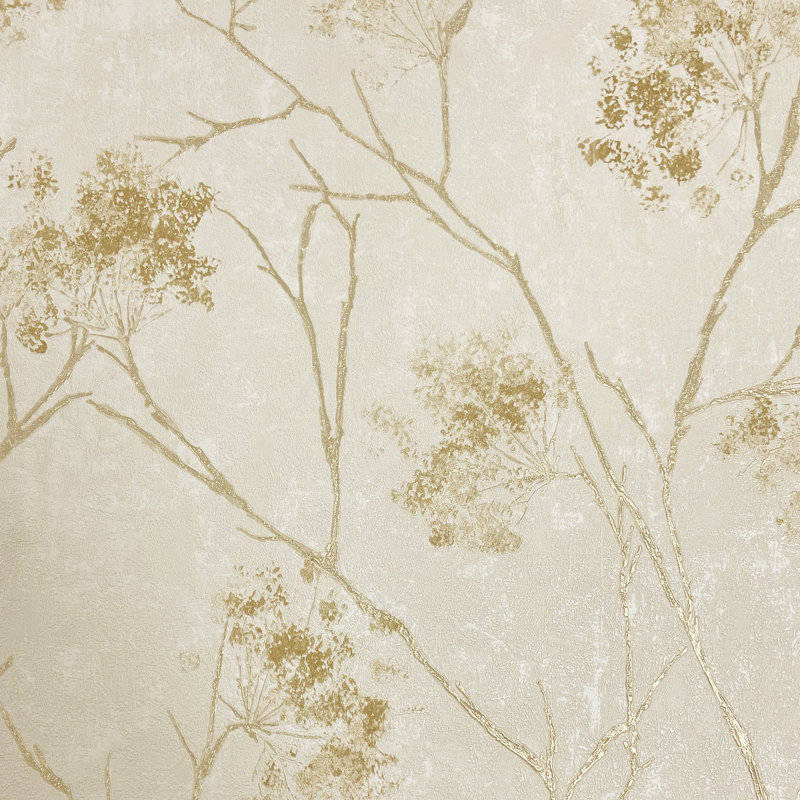 Codman 10.5m x 53cm Textured Non-Pasted Wallpaper Roll, Gold