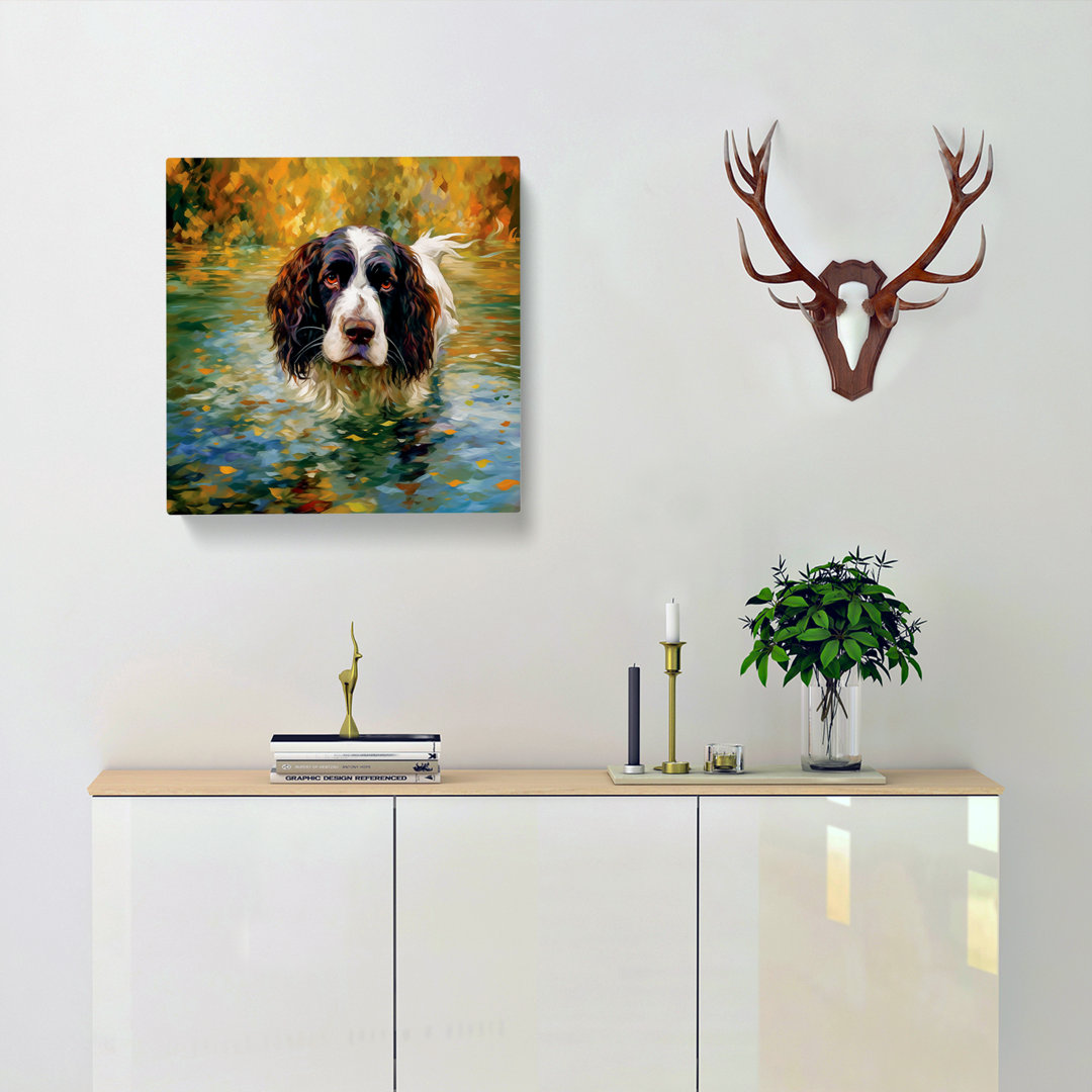 English Springer Spaniel Impressionism No.1 - Wrapped Canvas