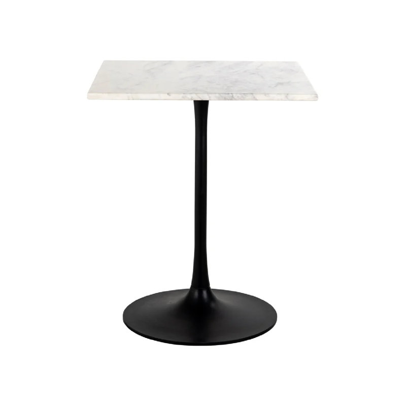 Bar Table Square Marble Dining Table, White