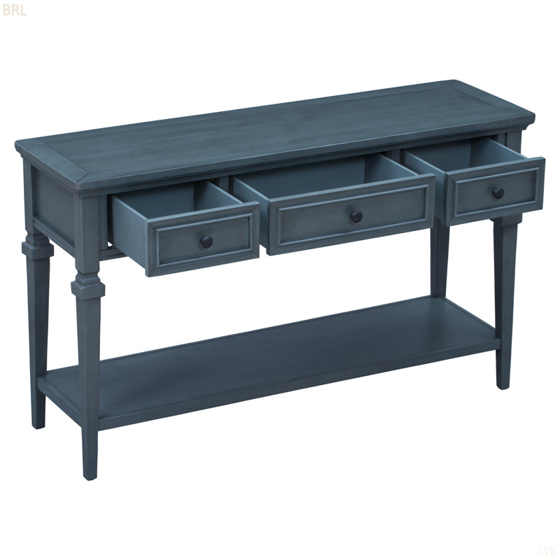 Conine 50'' Console Table, Navy Blue