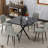 Mid Century Modern Dining Table, Square, 38.6" Black And Iron, Space Saving, Easy To Assemble & Maintain Square Table For 4-6, Style, Clean-1884372214