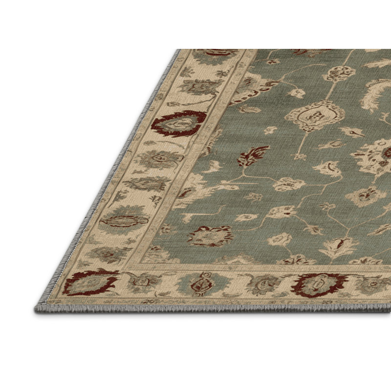 Tapis brun lavable à la machine, Carré 5 pi