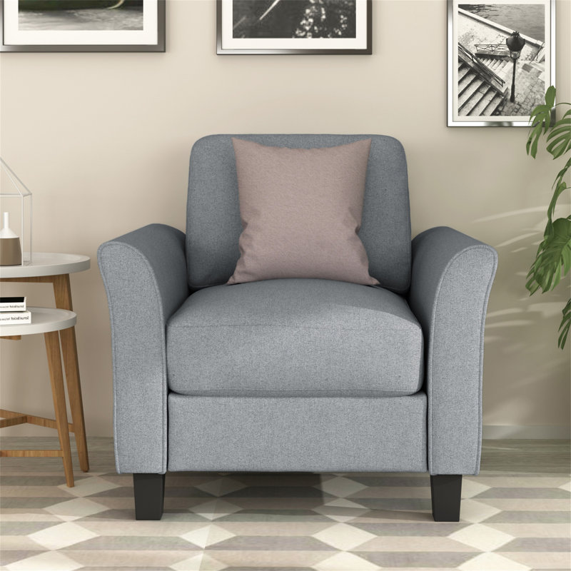 Canapé simple avec accoudoirs Living Room Furniture, Lin gris