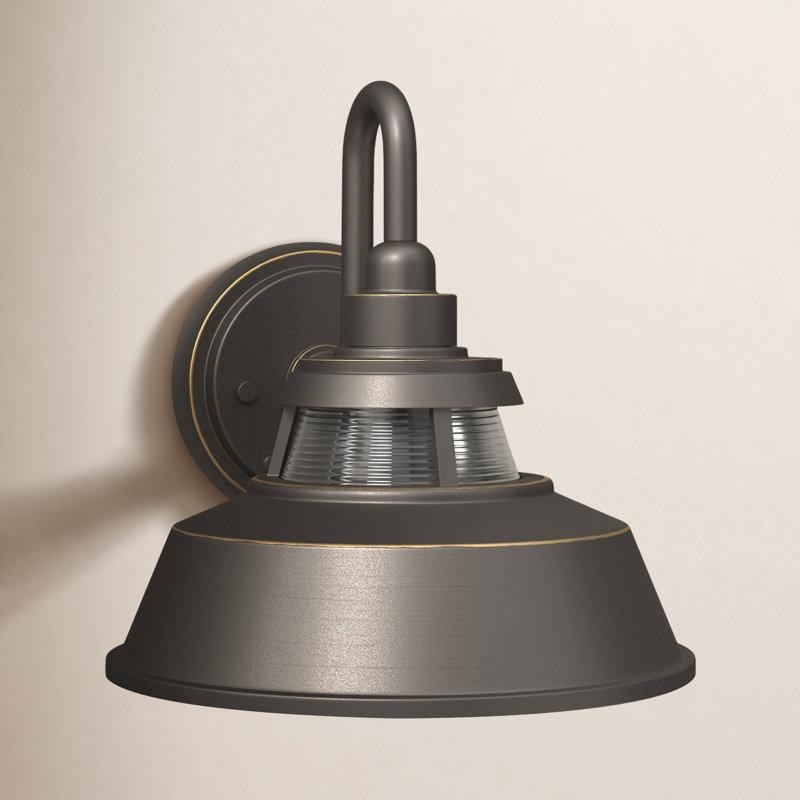 Luminaire de grange d'extérieur Calum, Bronze huilé, H 11,5 po x l 14 po x P 24 po