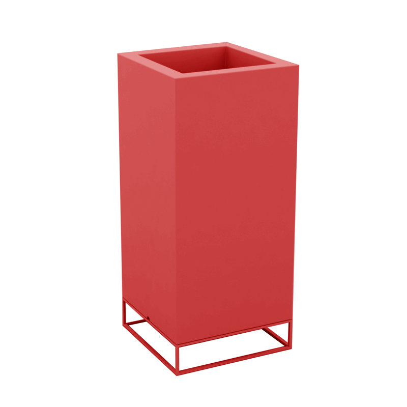 Vela High Resin Pot Planter, Ecru, 39.25" H x 23.5" W x 23.5" D