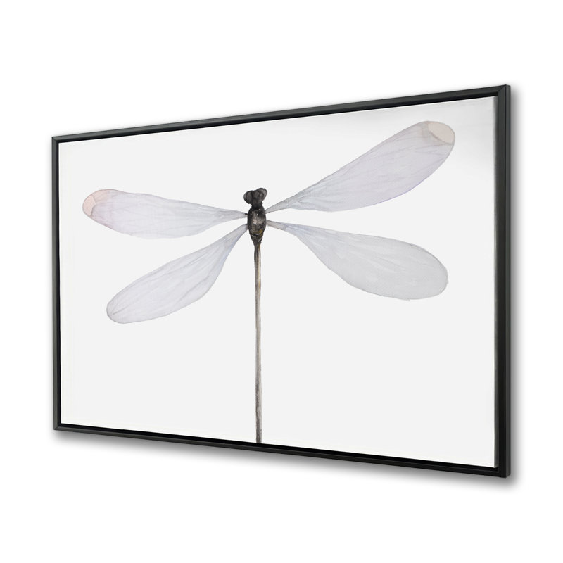 Minimalist Dragonfly - Framed Canvas Insect Home Decor