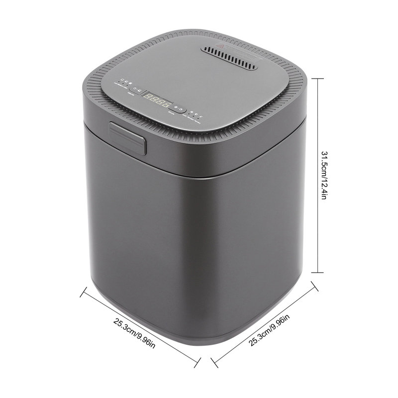 0.66 Gallons Kitchen Trash Can, Satin Black