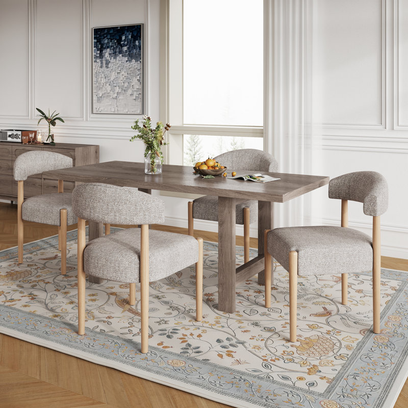 19.1'' H Upholstered Side Dining Chair (Set Of 4), Brown