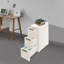 Chariot de rangement mobile à 3 tiroirs mince avec roulettes Chariot de rangement vertical étroit et moderne pour le bureau, la salle de classe, la cuisine, la cuisine et la salle de bain-522769656