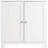 Double Door Large Freestanding Floor Cabinet, Size 23.5 X 23.5 X 11.75 Inches With Center Adjustable Shelf, Semi Gloss Finish