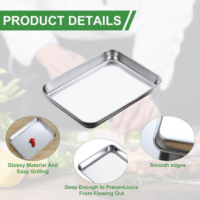 12-piece Stainless Steel Baking Pan Set